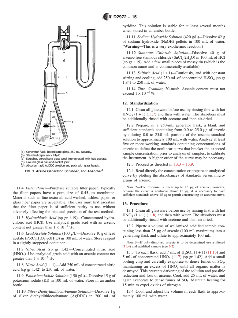 ASTM D2972-15 - Standard Test Methods for  Arsenic in Water