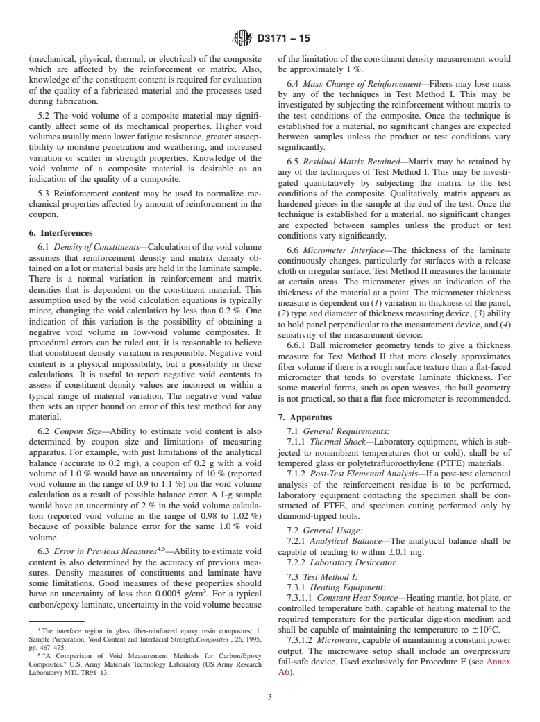 ASTM D3171-15 - Standard Test Methods for  Constituent Content of Composite Materials