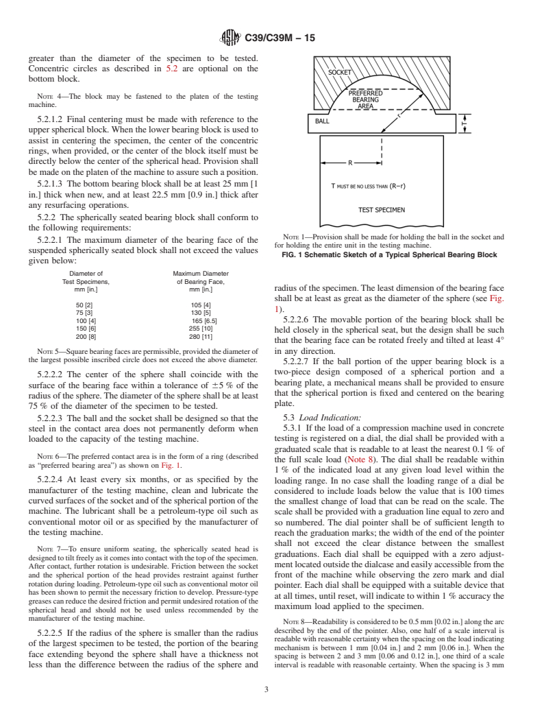 ASTM C39/C39M-15 - Standard Test Method for  Compressive Strength of Cylindrical Concrete Specimens