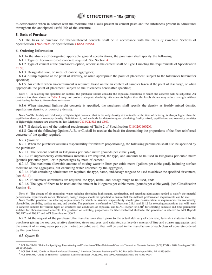 REDLINE ASTM C1116/C1116M-10a(2015) - Standard Specification for  Fiber-Reinforced Concrete