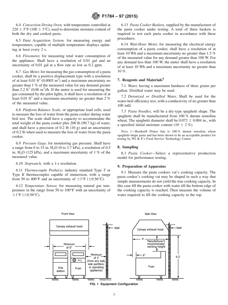 ASTM F1784-97(2015) - Standard Test Method for  Performance of a Pasta Cooker