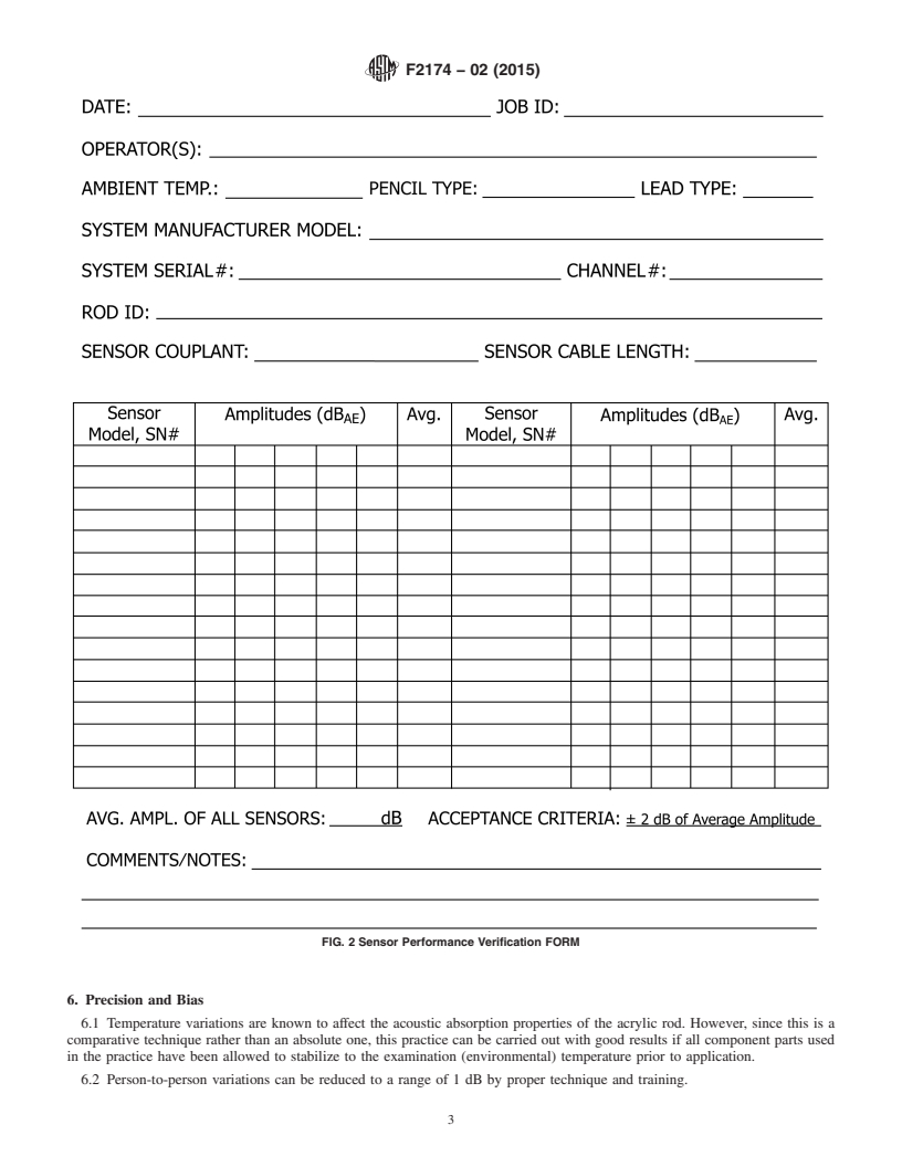 REDLINE ASTM F2174-02(2015) - Standard Practice for  Verifying Acoustic Emission Sensor Response