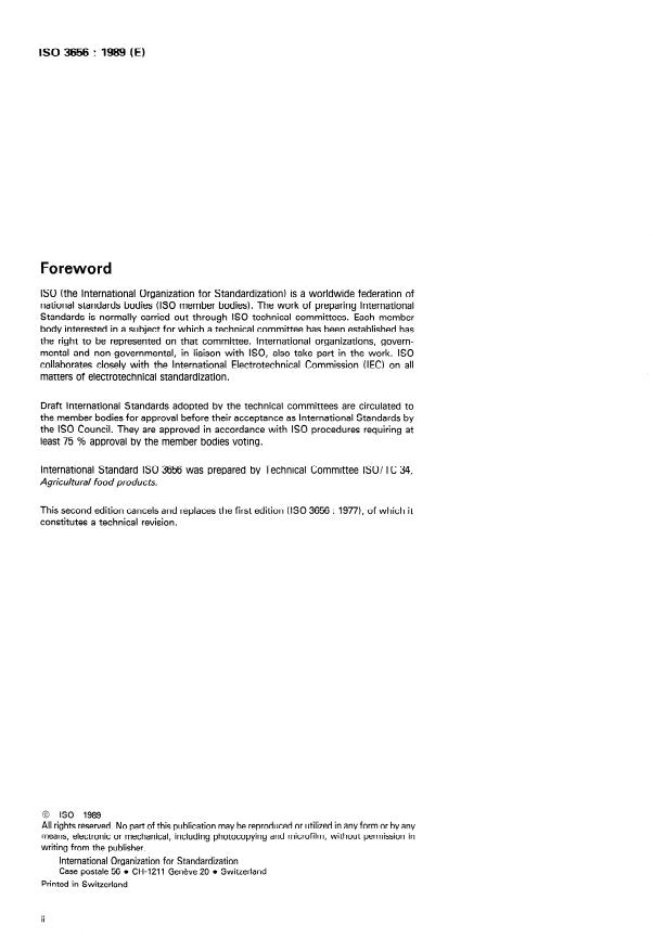 ISO 3656:1989 ISO 3656:1989 - Animal and vegetable fats and oils -- Determination of ultraviolet absorbance - Page 2 preview