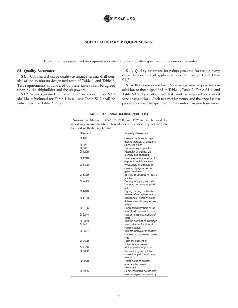 ASTM F940-99 - Standard Practice for Quality Control Receipt Inspection Procedures for Protective Coatings (Paint), Used in Marine Construction and Shipbuilding