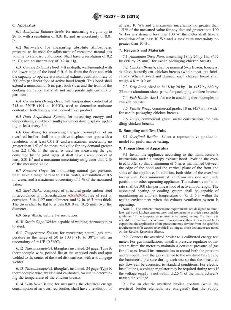 ASTM F2237-03(2015) - Standard Test Method for Performance of Upright Overfired Broilers