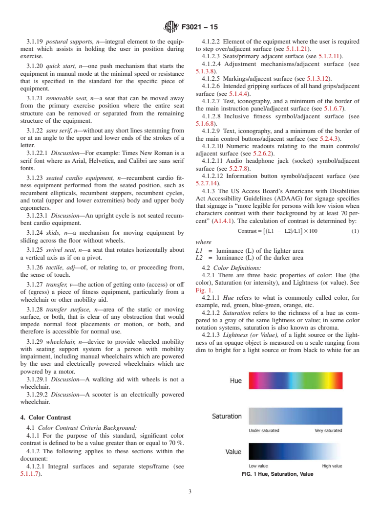 ASTM F3021-15 - Standard Specification for Universal Design of Fitness Equipment for Inclusive Use by  Persons with Functional Limitations and Impairments