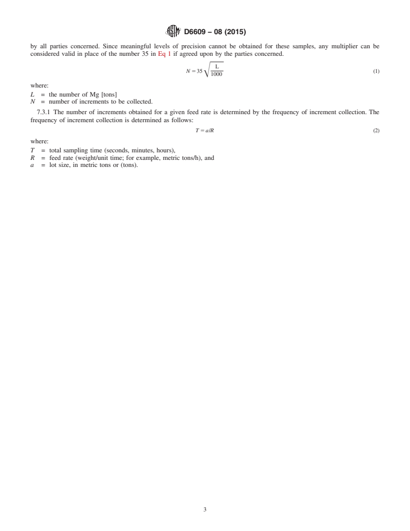 REDLINE ASTM D6609-08(2015) - Standard Guide for  Part-Stream Sampling of Coal