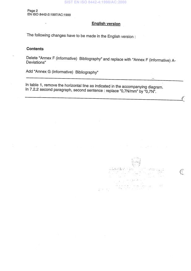 EN ISO 8442-4:1997/AC:1999 EN ISO 8442-4:1998/AC:2000 - Page 4 preview