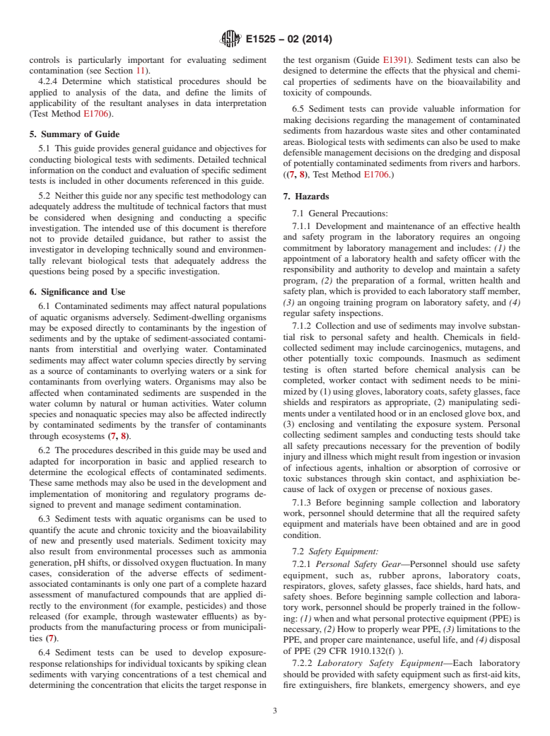 ASTM E1525-02(2014) - Standard Guide for  Designing Biological Tests with Sediments