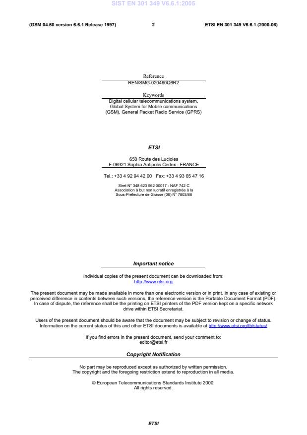 SIST EN 301 349 V6.6.1:2005 SIST EN 301 349 V6.6.1:2005 - Page 4 preview