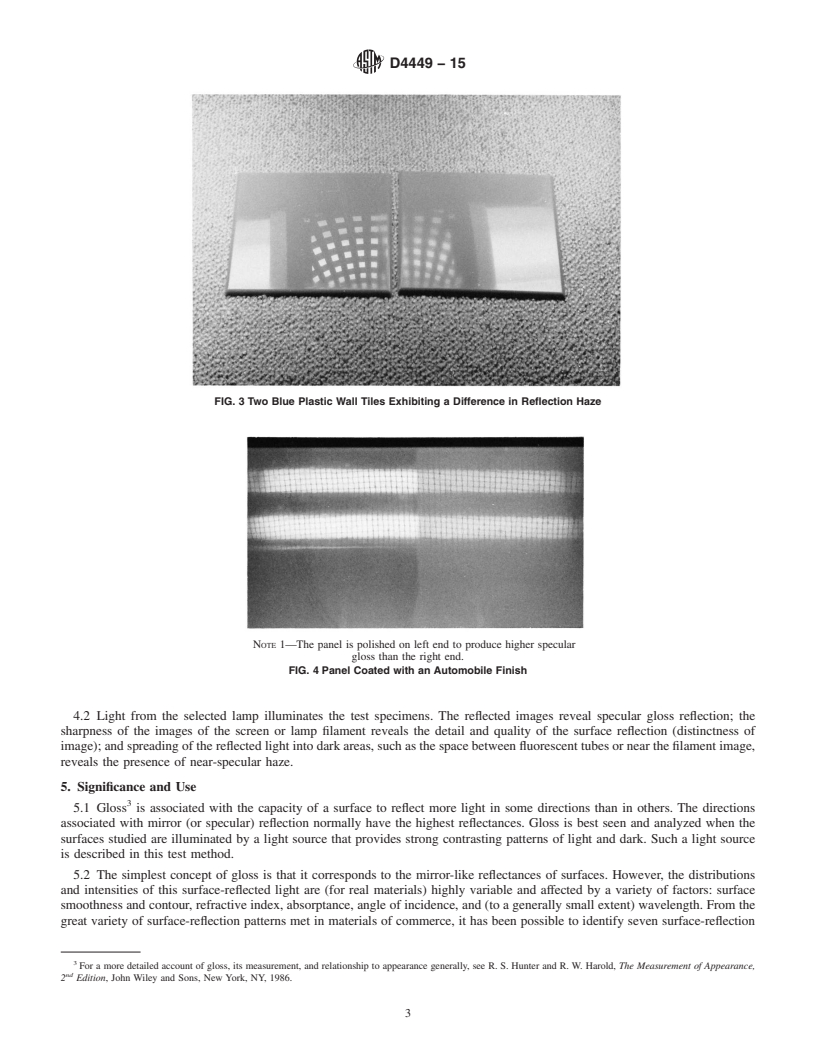 REDLINE ASTM D4449-15 - Standard Test Method for Visual Evaluation of Gloss Differences Between Surfaces of  Similar Appearance