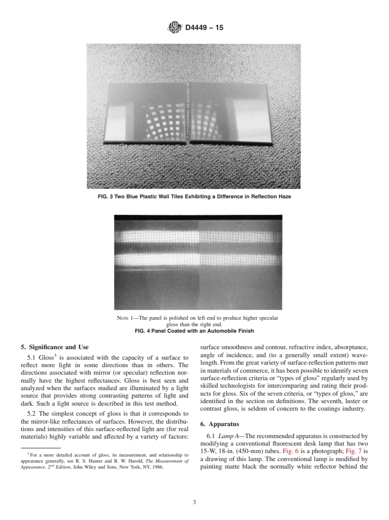 ASTM D4449-15 - Standard Test Method for Visual Evaluation of Gloss Differences Between Surfaces of  Similar Appearance