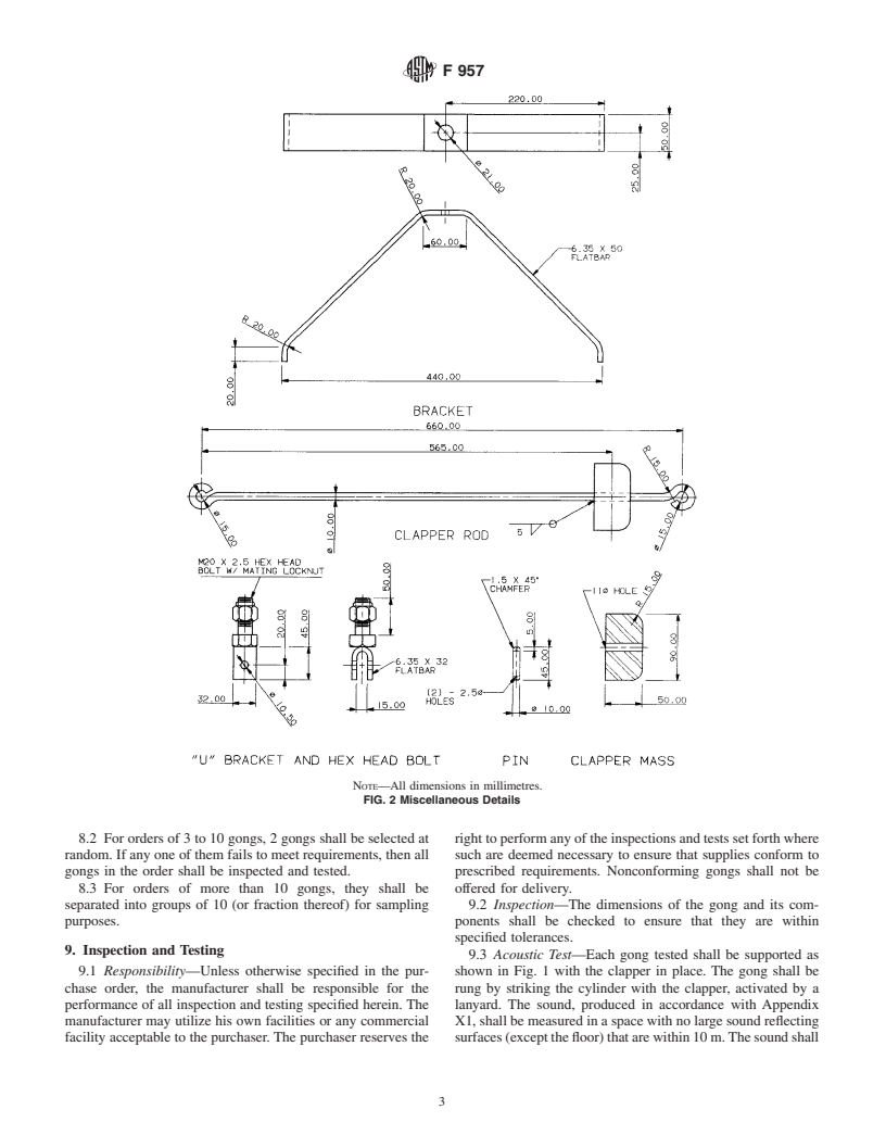 ASTM F957-91(2001) - Standard Specification for Gong, Sound Signaling