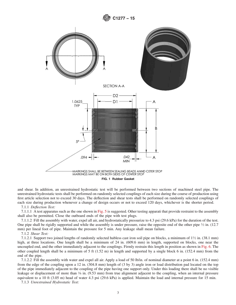 REDLINE ASTM C1277-15 - Standard Specification for  Shielded Couplings Joining Hubless Cast Iron Soil Pipe and   Fittings