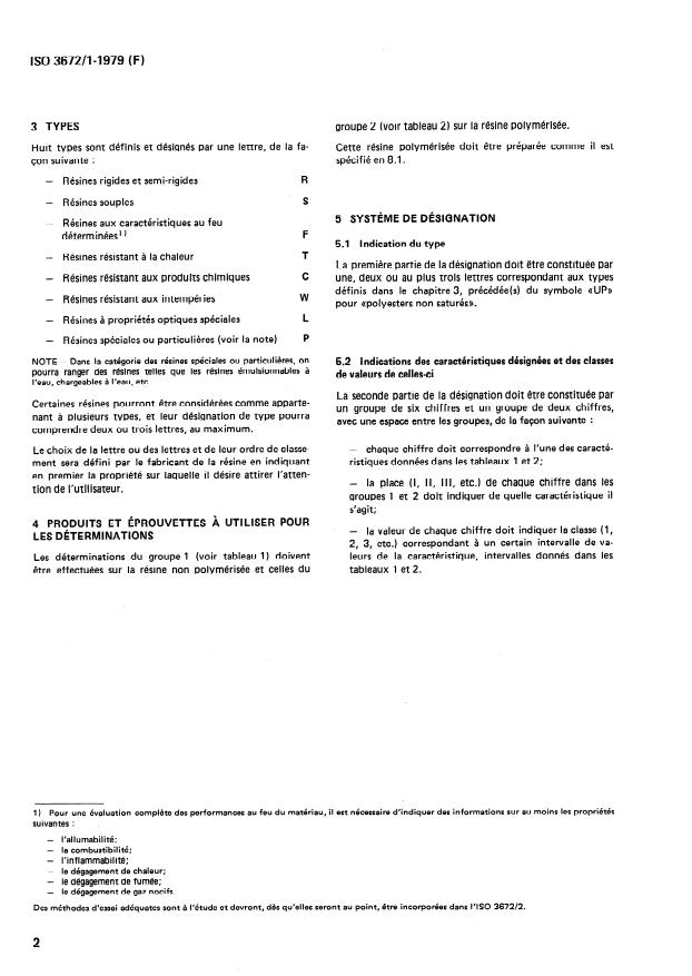 ISO 3672-1:1979 ISO 3672-1:1979 - Plastiques -- Résines de polyesters non saturés - Page 4 preview