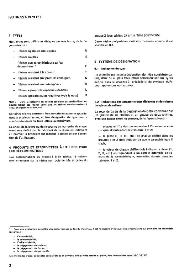 ISO 3672-1:1979 ISO 3672-1:1979 - Plastiques -- Résines de polyesters non saturés - Page 4 preview