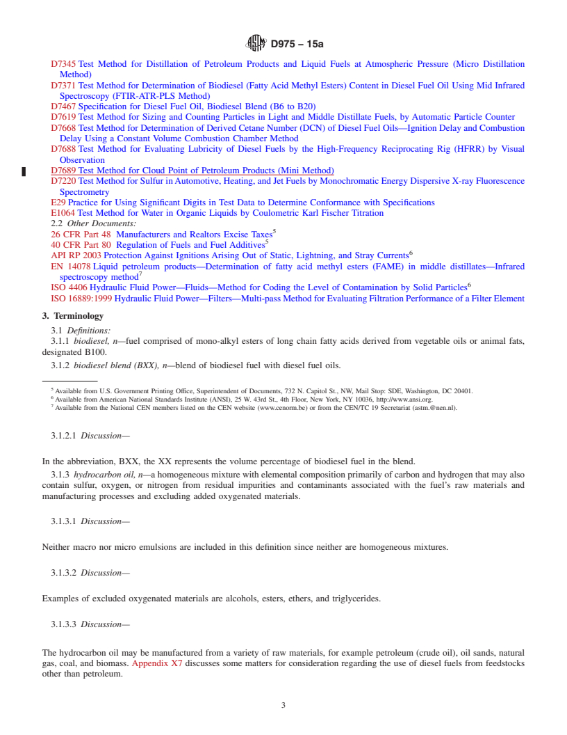 REDLINE ASTM D975-15a - Standard Specification for Diesel Fuel Oils