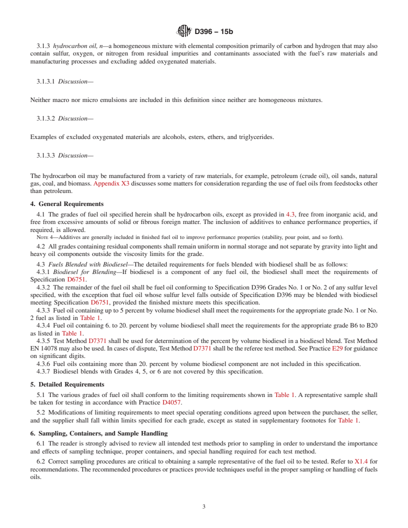 REDLINE ASTM D396-15b - Standard Specification for  Fuel Oils