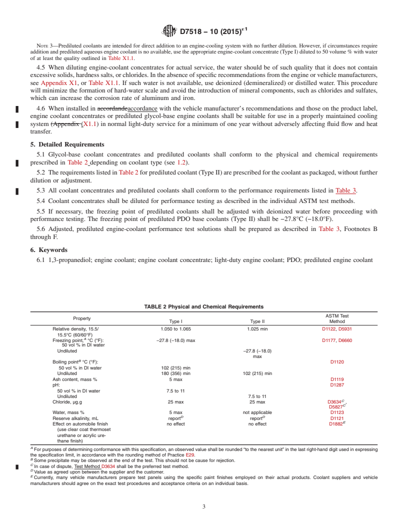 REDLINE ASTM D7518-10(2015)e1 - Standard Specification for 1,3 Propanediol (PDO) Base Engine Coolant for Automobile and  Light-Duty Service