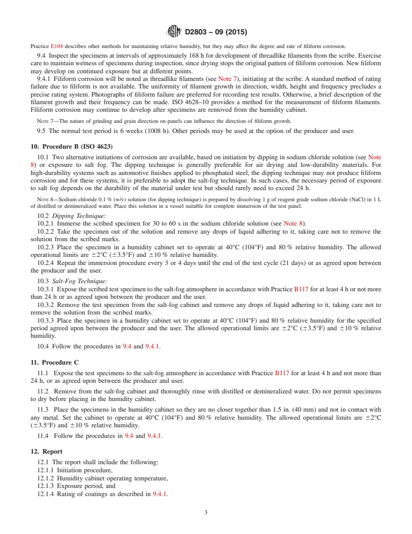 REDLINE ASTM D2803-09(2015) - Standard Guide for Testing Filiform Corrosion Resistance of Organic Coatings on Metal