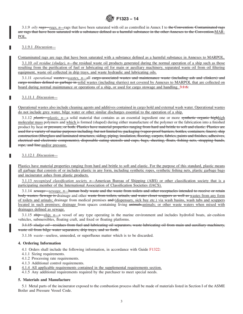 REDLINE ASTM F1323-14 - Standard Specification for  Shipboard Incinerators