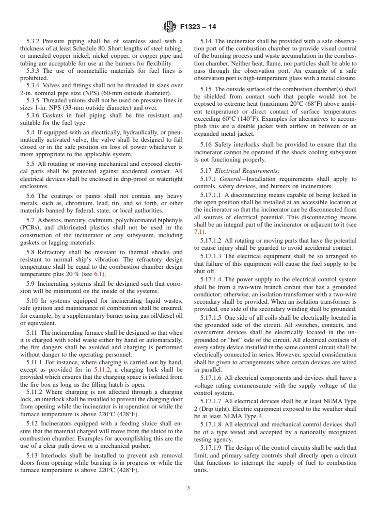 ASTM F1323-14 - Standard Specification for  Shipboard Incinerators