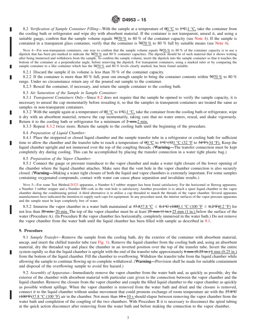 REDLINE ASTM D4953-15 - Standard Test Method for  Vapor Pressure of Gasoline and Gasoline-Oxygenate Blends (Dry   Method)