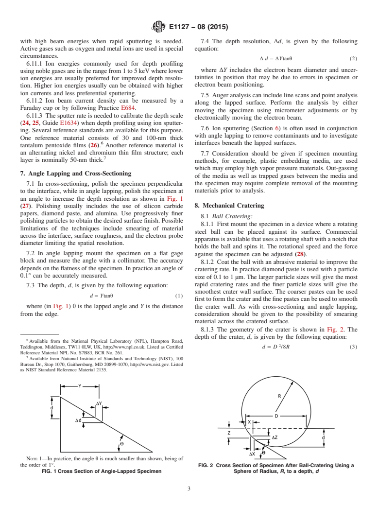 ASTM E1127-08(2015) - Standard Guide for Depth Profiling in Auger Electron Spectroscopy