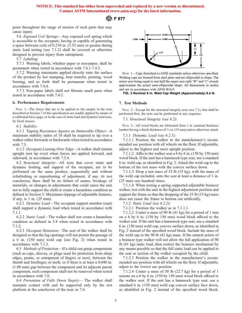 ASTM F977-00 - Standard Consumer Safety Specification for Infant Walkers