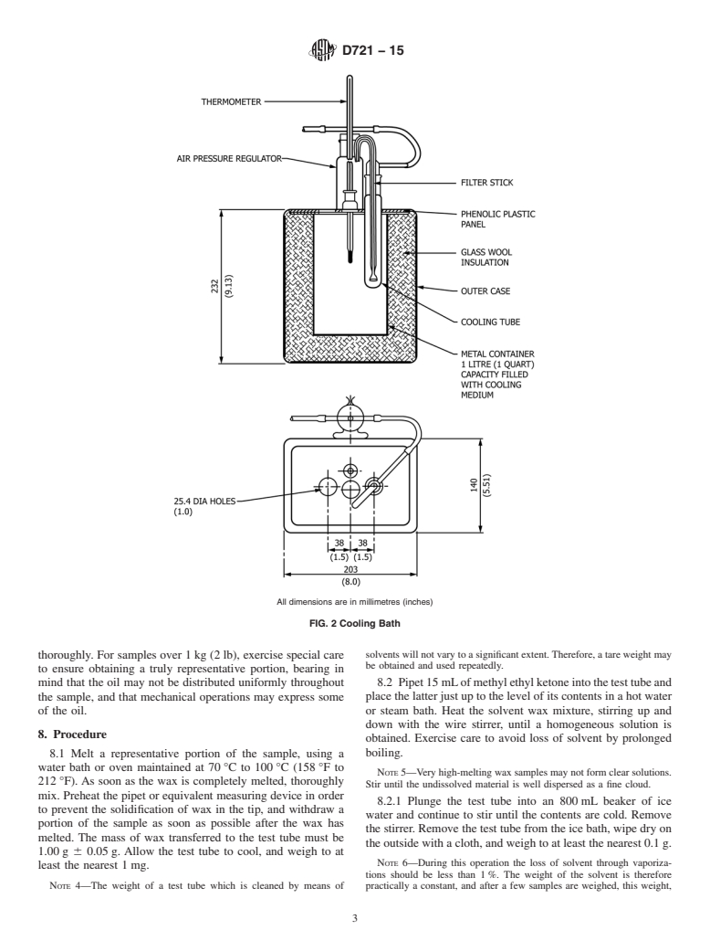 ASTM D721-15 - Standard Test Method for  Oil Content of Petroleum Waxes