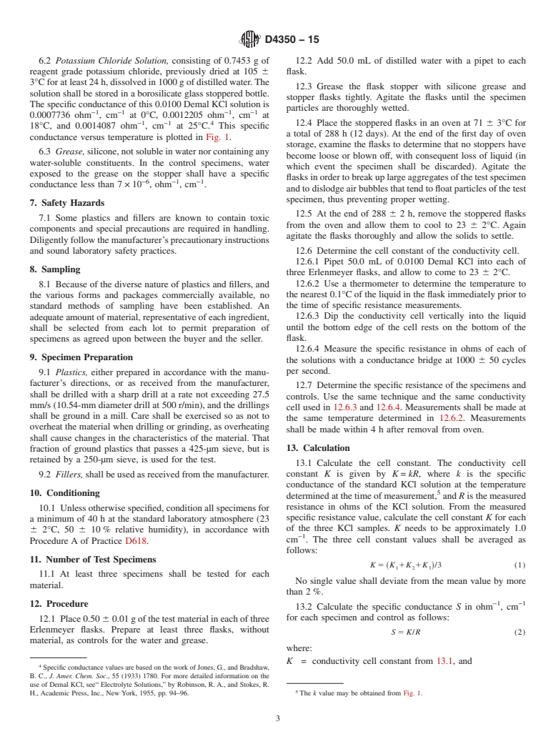 ASTM D4350-15 - Standard Test Method for  Corrosivity Index of Plastics and Fillers