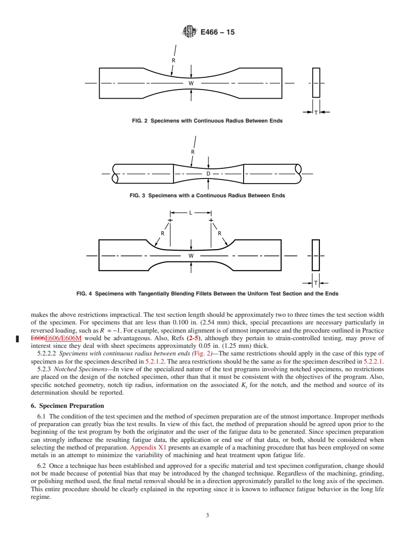 REDLINE ASTM E466-15 - Standard Practice for Conducting Force Controlled Constant Amplitude Axial Fatigue  Tests of Metallic Materials