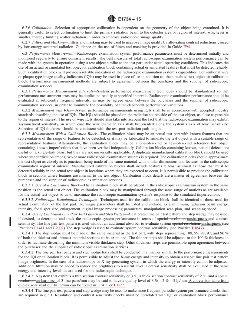 REDLINE ASTM E1734-15 - Standard Practice for  Radioscopic Examination of Castings