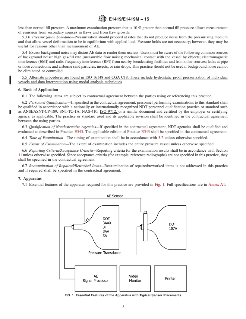 REDLINE ASTM E1419/E1419M-15 - Standard Practice for Examination of Seamless, Gas-Filled, Pressure Vessels Using Acoustic Emission