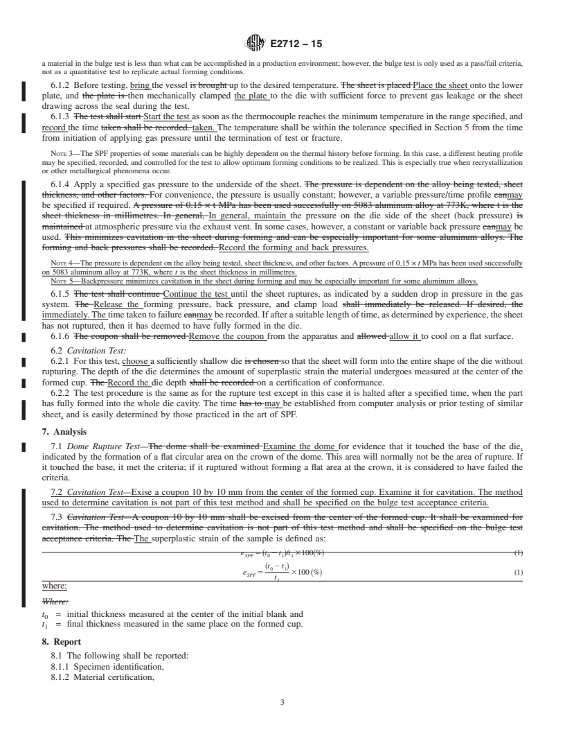 REDLINE ASTM E2712-15 - Standard Test Methods for Bulge-Forming Superplastic Metallic Sheet