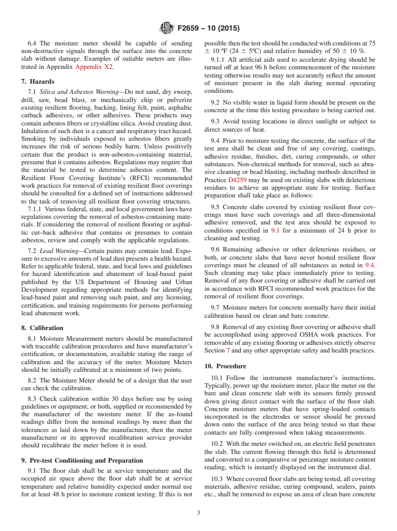 ASTM F2659-10(2015) - Standard Guide for Preliminary Evaluation of Comparative Moisture Condition of Concrete, Gypsum Cement and Other Floor Slabs and Screeds Using a Non-Destructive Electronic Moisture Meter