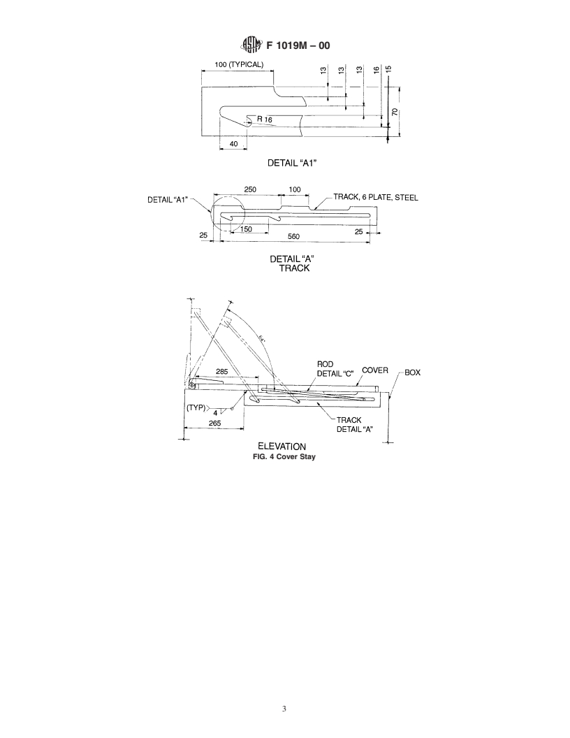 ASTM F1019M-00 - Standard Specification for Steel Deck Gear Stowage Box [Metric]