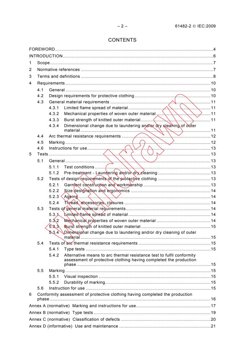 IEC 61482-2:2009 IEC 61482-2:2009 - Live working - Protective clothing against the thermal hazards of an electric arc - Part 2: Requirements
Released:4/20/2009 - Page 4 preview
