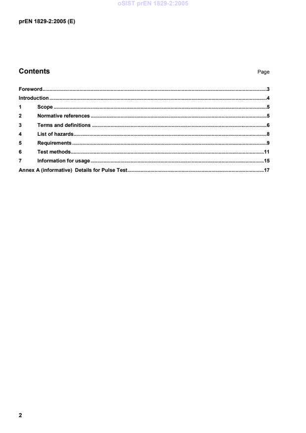 prEN 1829-2 prEN 1829-2:2005 - Page 4 preview