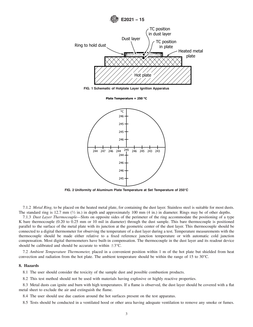 REDLINE ASTM E2021-15 - Standard Test Method for  Hot-Surface Ignition Temperature of Dust Layers