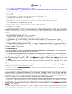 ASTM D5997-15 REDLINE ASTM D5997-15 - Standard Test Method for On-Line Monitoring of Total Carbon, Inorganic Carbon in Water by Ultraviolet, Persulfate Oxidation, and Membrane Conductivity Detection - Page 2 preview