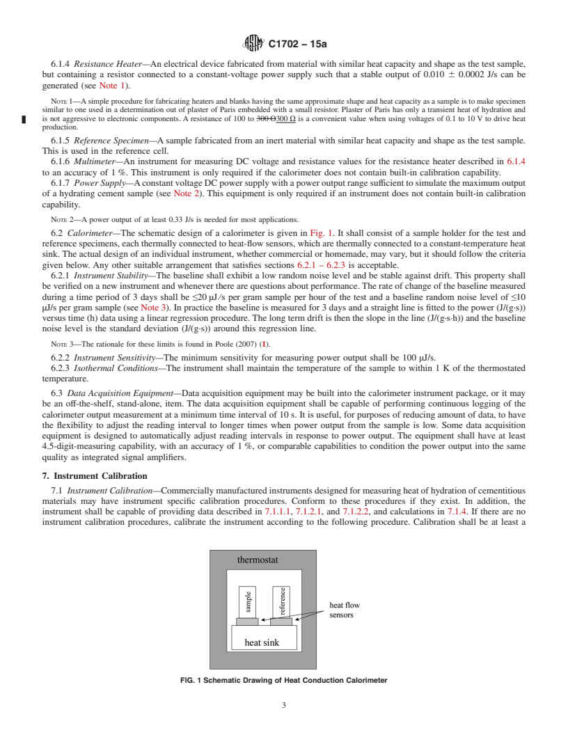 REDLINE ASTM C1702-15a - Standard Test Method for  Measurement of Heat of Hydration of Hydraulic Cementitious  Materials Using Isothermal Conduction Calorimetry