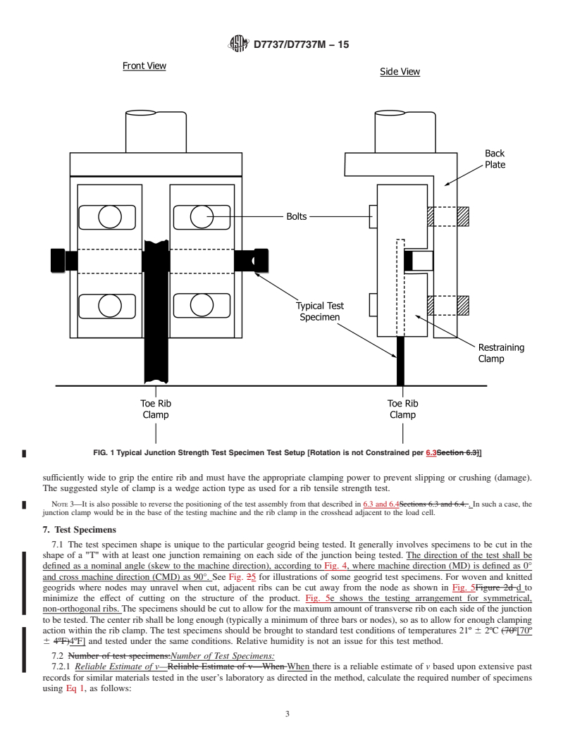 REDLINE ASTM D7737/D7737M-15 - Standard Test Method for Individual Geogrid Junction Strength