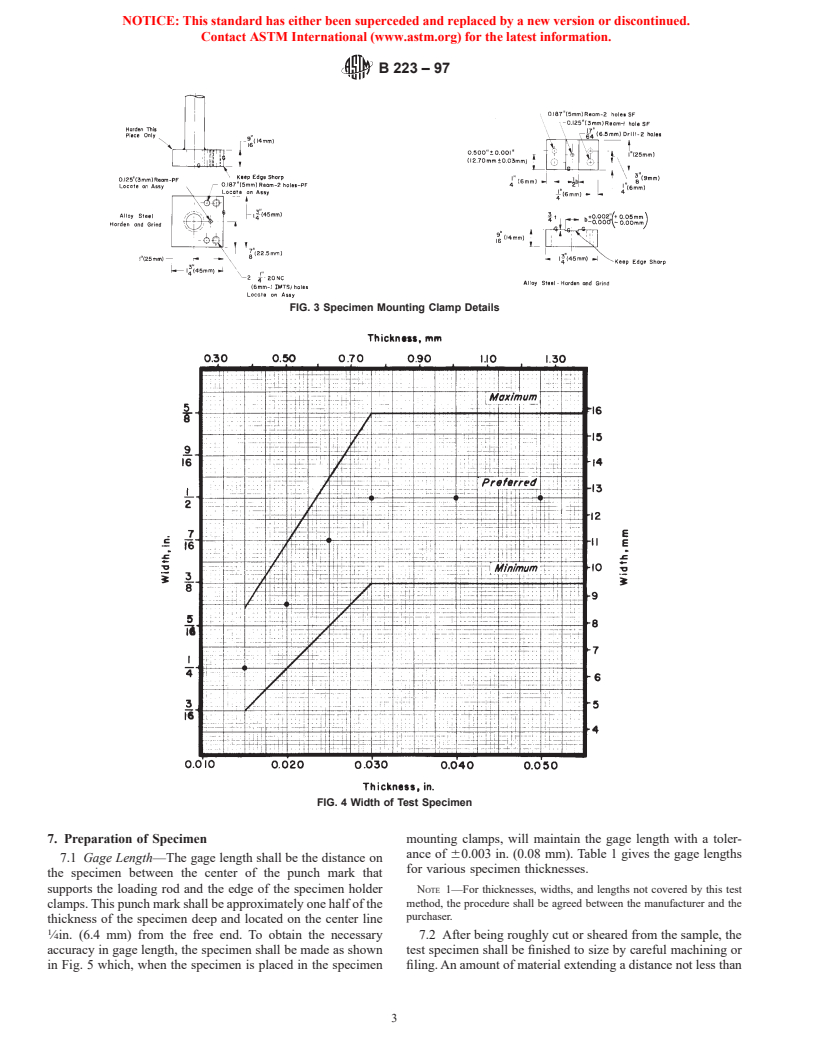 ASTM B223-97 - Standard Test Method for Modulus of Elasticity of Thermostat Metals (Cantilever Beam Method)