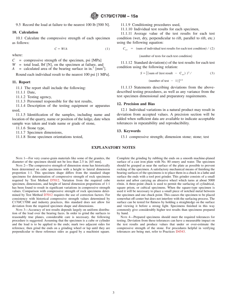 ASTM C170/C170M-15a - Standard Test Method for  Compressive Strength of Dimension Stone