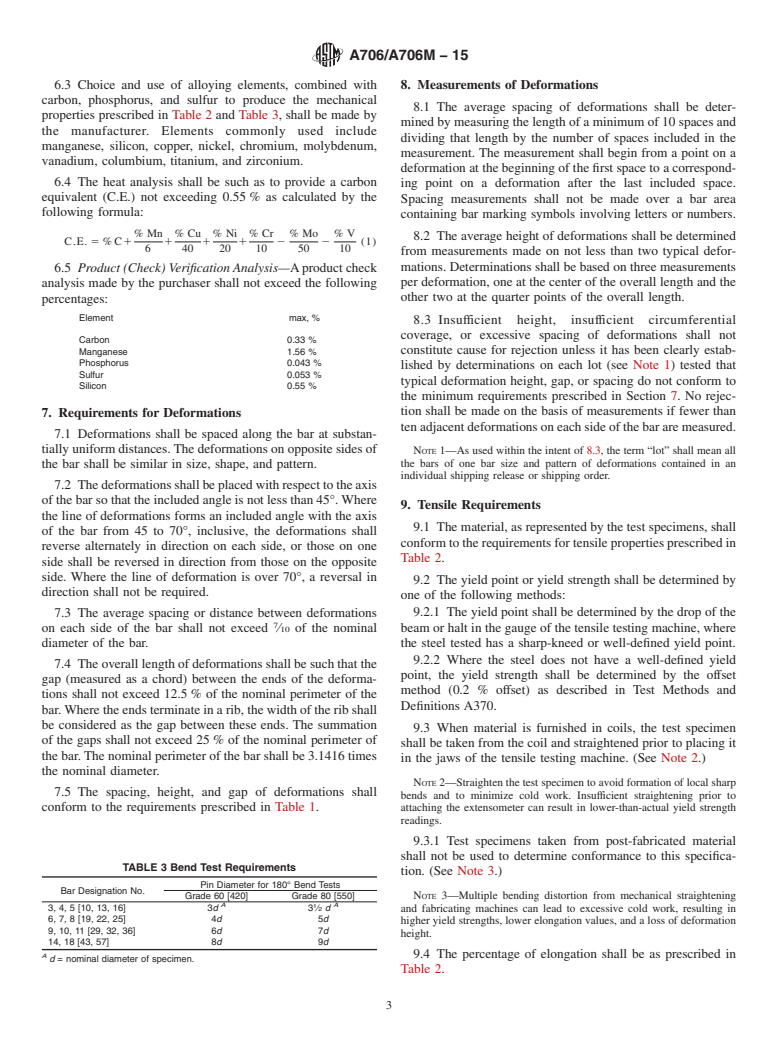 ASTM A706/A706M-15 - Standard Specification for  Deformed and Plain Low-Alloy Steel Bars for Concrete Reinforcement