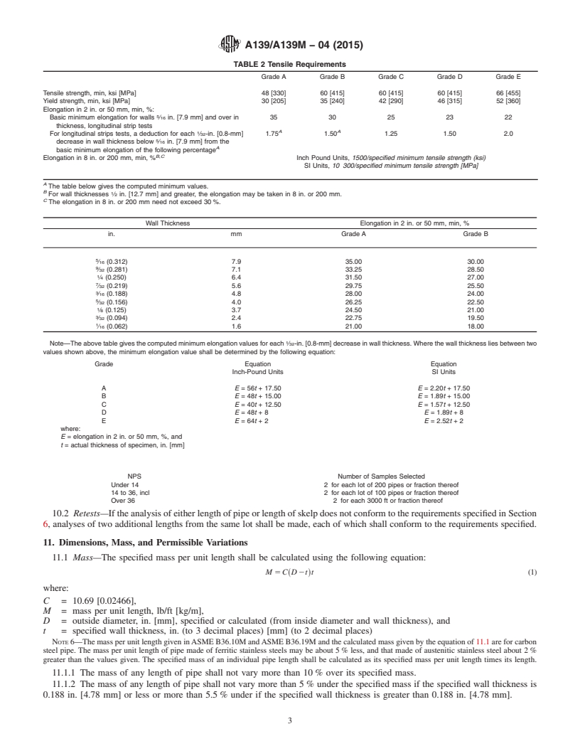 REDLINE ASTM A139/A139M-04(2015) - Standard Specification for  Electric-Fusion (Arc)-Welded Steel Pipe (NPS 4 and Over)