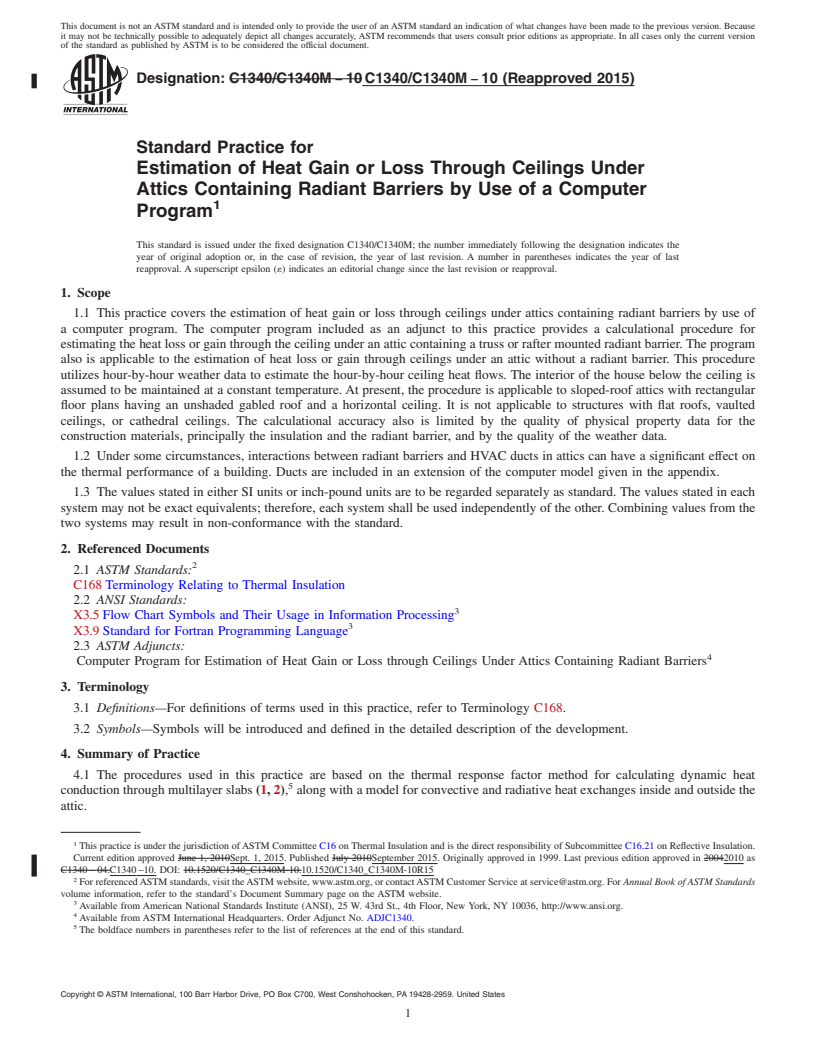 ASTM C1340/C1340M-10(2015) - Standard Practice for Estimation of Heat ...