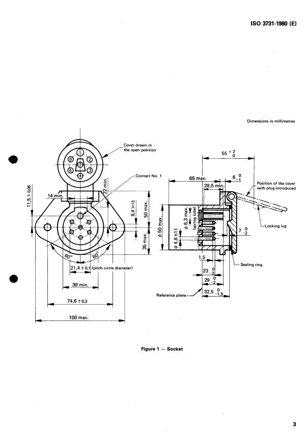 ISO 3731:1980 ISO 3731:1980 - Road vehicles -- Electrical connections between towing vehicles and trailers with 24 V electrical equipment -- Type 24 S (supplementary) - Page 4 preview
