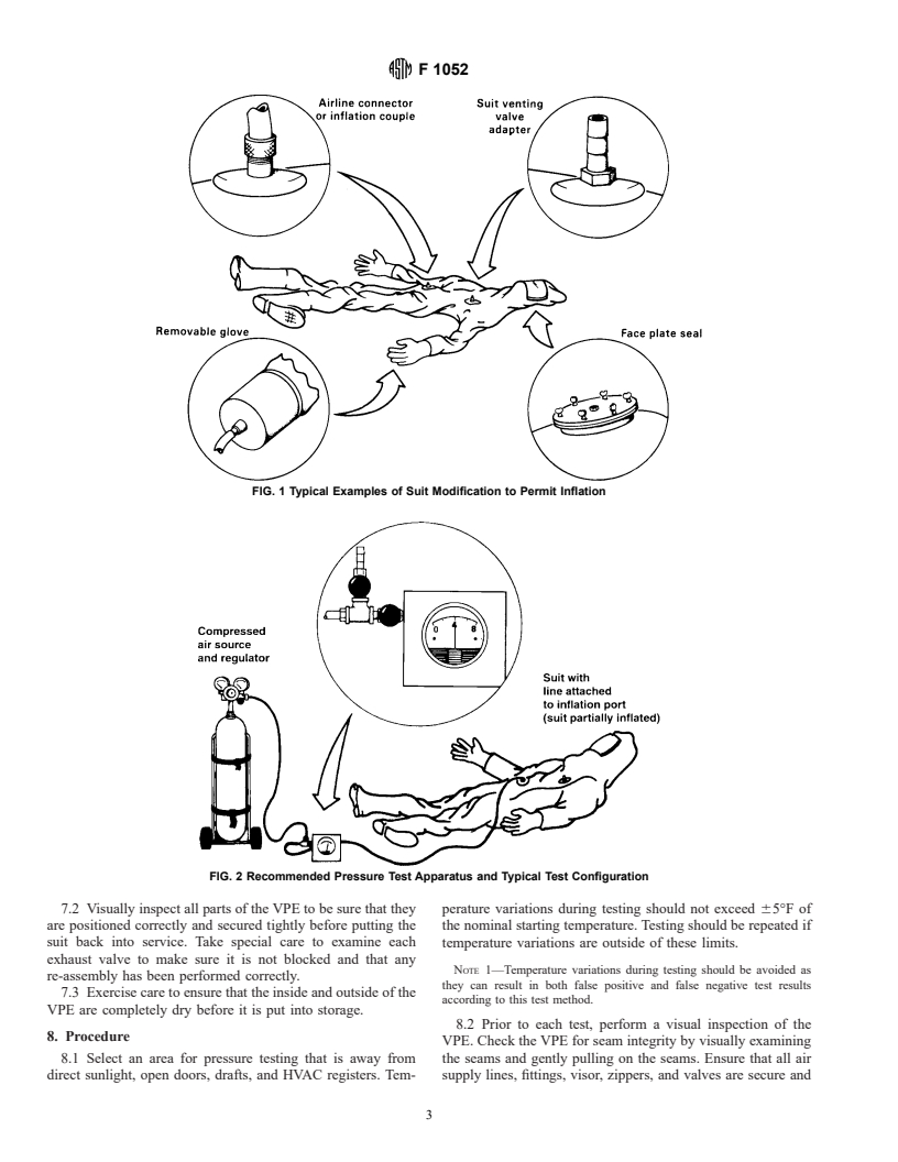 ASTM F1052-97 - Standard Test Method for Pressure Testing Vapor Protective Ensembles